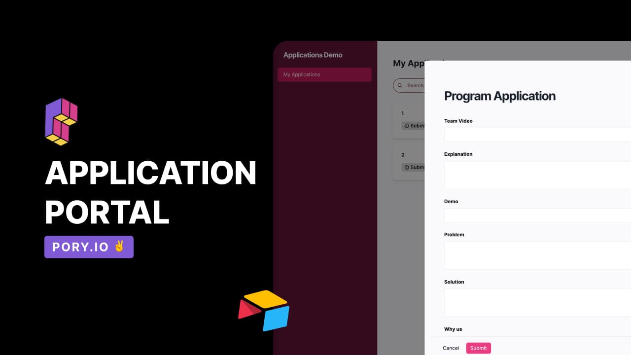 Program application portal built with EachEntry